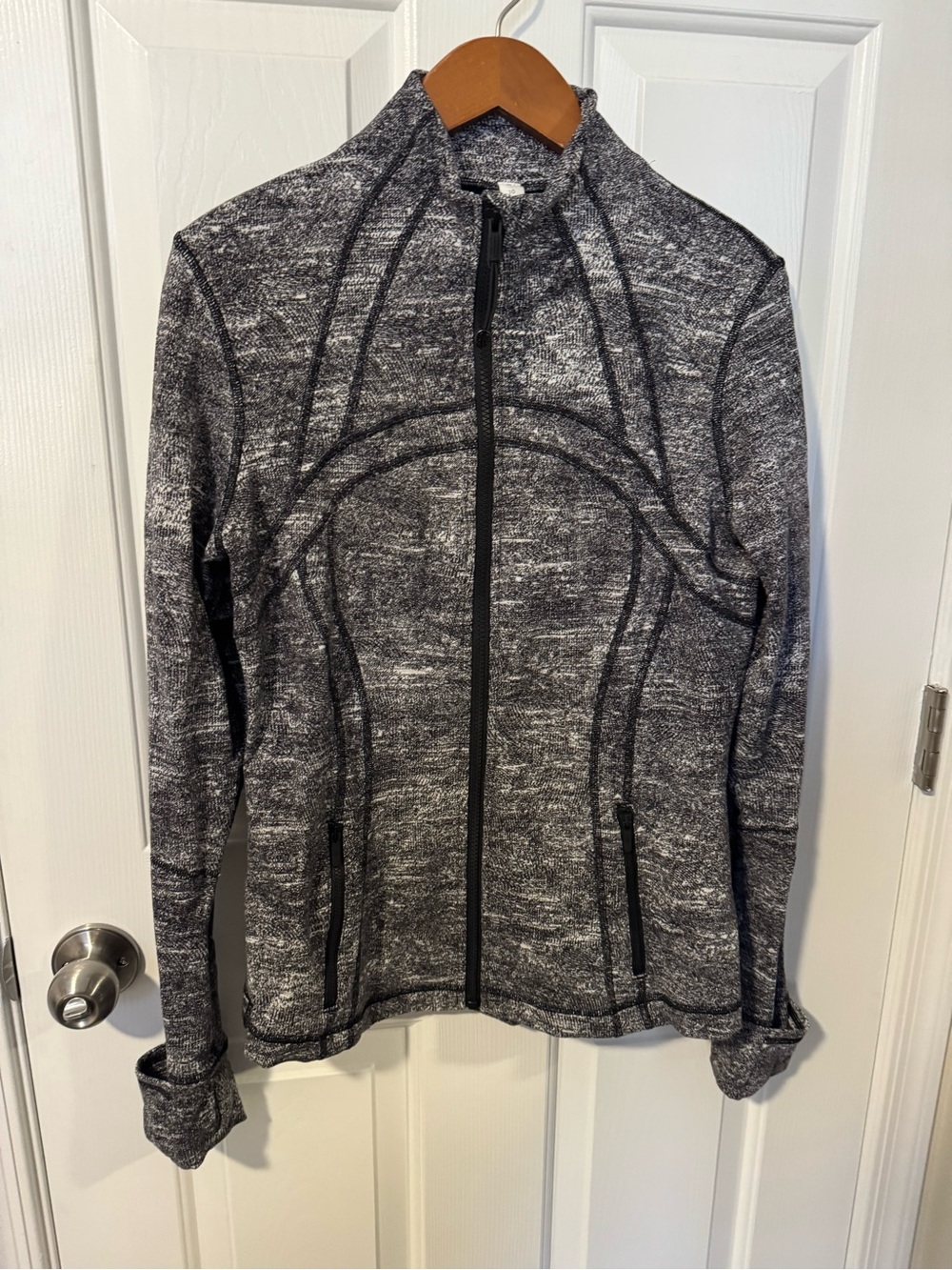 Define Full Zip-Front Heathered Gray Active Jacket